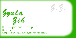 gyula zih business card